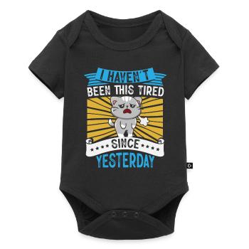 I haven't been this tired since yesterday - Baby Premium short-sleeve bodysuit - black - Front
