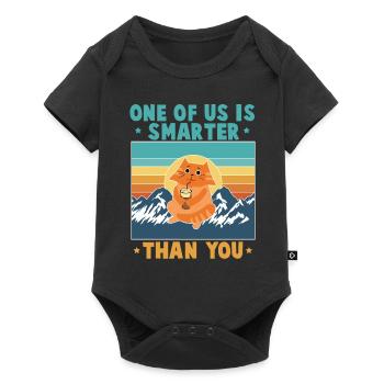 One of us is smarter than you - Baby Premium short-sleeve bodysuit - black - Front