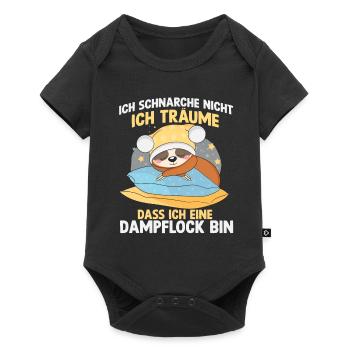 Ich schnarche nicht, ich träume, dass ich eine - Baby Premium Kurzarmbody - Schwarz - Vorne
