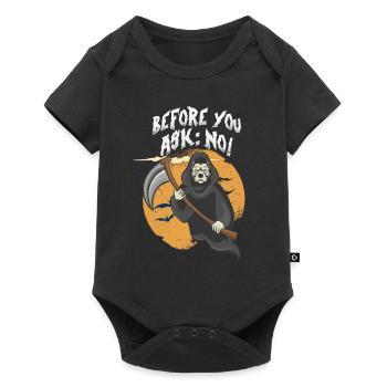 Before you ask: No! - Baby Premium short-sleeve bodysuit - black - Front