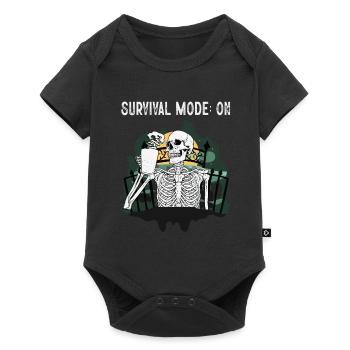 Mode survie: activé - Body à manches courtes Premium Bébé - noir - Devant