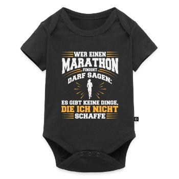 Marathon Finisher: Ich schaffe alles - Baby Premium Kurzarmbody - Schwarz - Vorne