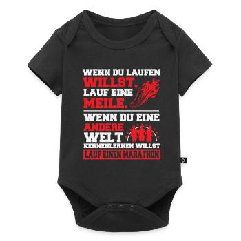 Marathon: Lerne eine andere Welt kennen! - Baby Premium Kurzarmbody - Schwarz - Vorne