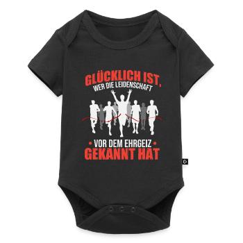 Halbmarathon: Leidenschaft vor Ehrgeiz - Baby Premium Kurzarmbody - Schwarz - Vorne