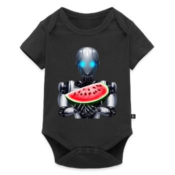 Watermelon for the robot - Baby Premium short-sleeve bodysuit - black - Front