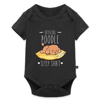 Chemise de sommeil Caniche officielle - Body à manches courtes Premium Bébé - noir - Devant