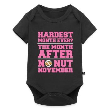 No Nut November - Baby Premium Kurzarmbody - Schwarz - Vorne