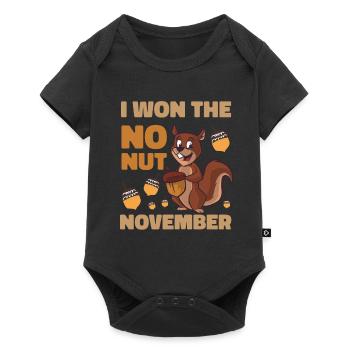 Ich habe den No Nut November gewonnen! - Baby Premium Kurzarmbody - Schwarz - Vorne