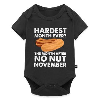No Nut November - Baby Premium Kurzarmbody - Schwarz - Vorne