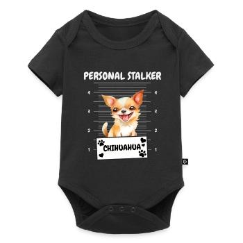 Chihuahua - Baby Premium Kurzarmbody - Schwarz - Vorne