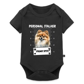 Little Funny Stalker Pygmy Spitz - Baby Premium Kurzarmbody - Schwarz - Vorne