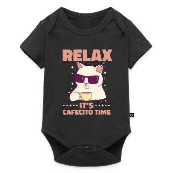 Cafecito Lover Drinking Cafecito Mix Cuban Coffee - Baby Premium short-sleeve bodysuit - black - Front
