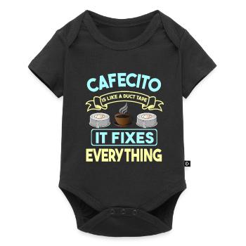 Cafecito Lover Drinking Cafecito Mix Cuban Coffee - Baby Premium short-sleeve bodysuit - black - Front