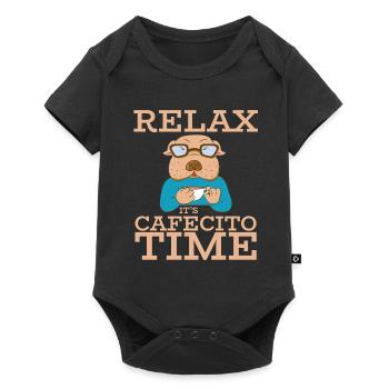 Cafecito Lover Drinking Cafecito Mix Cuban Coffee - Baby Premium short-sleeve bodysuit - black - Front