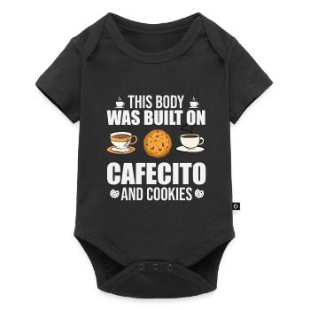 Cafecito Lover Drinking Cafecito Mix Cuban Coffee - Baby Premium short-sleeve bodysuit - black - Front