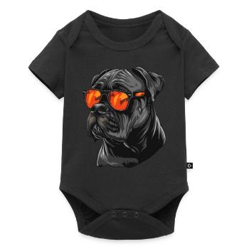 Cane Corso Italiano, Dog, Sunglasses, Summer - Baby Premium short-sleeve bodysuit - black - Front