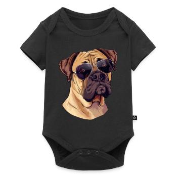 Bullmastiff, Dog, Sunglasses, Summer - Baby Premium short-sleeve bodysuit - black - Front