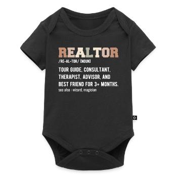 Funny Real Estate Agent - Realtor Definition - Body à manches courtes Premium Bébé - noir - Devant