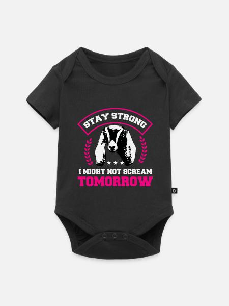 Nubisches Ziegengeflüster - Baby Premium Kurzarmbody - Schwarz