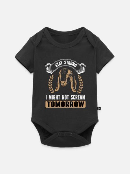 Nubisches Ziegengeflüster - Baby Premium Kurzarmbody - Schwarz