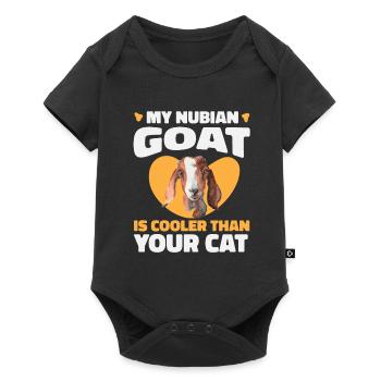 Nubian Goat: Cooler Than Your Cat - Baby Premium short-sleeve bodysuit - black - Front