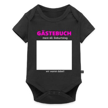Guestbook 60th Birthday Sign Women - Baby Premium short-sleeve bodysuit - black - Front