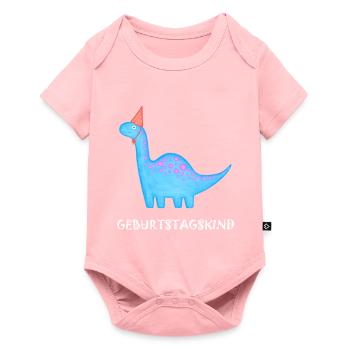 Anniversaire Garçon Brachiosaure Dino Anniversaire - Body à manches courtes Premium Bébé - rose - Devant