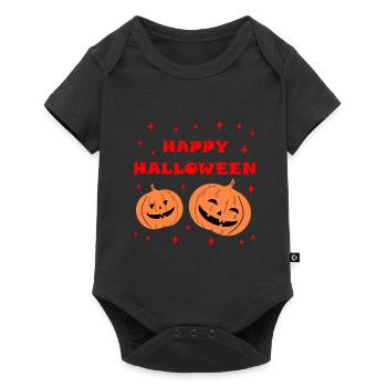 Happy Halloween Pumpkins Halloween Party Costume Idea - Baby Premium short-sleeve bodysuit - black - Front