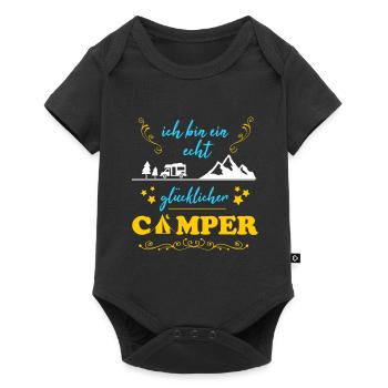Camping Really Happy Camper Cadeau Homme - Body à manches courtes Premium Bébé - noir - Devant