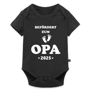 Promoted to Grandpa 2025 Grandpa-to-be in 2025 - Baby Premium short-sleeve bodysuit - black - Front