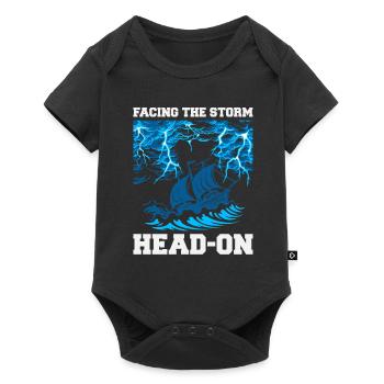 Storm Chasing: Dem Sturm frontal begegnen - Baby Premium Kurzarmbody - Schwarz - Vorne