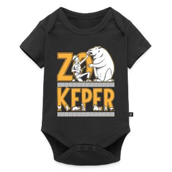 Zookeeper Animal Zoo Wildlife Lover Safari Savanna - Baby Premium Kurzarmbody - Schwarz - Vorne