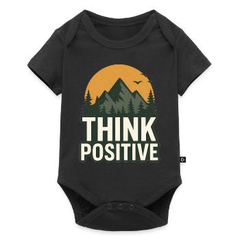 Think Positive Nature Adventure Tee - Baby Premium short-sleeve bodysuit - black - Front