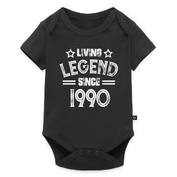 Living Legend since 1990 90s vintage gift - Baby Premium short-sleeve bodysuit - black - Front