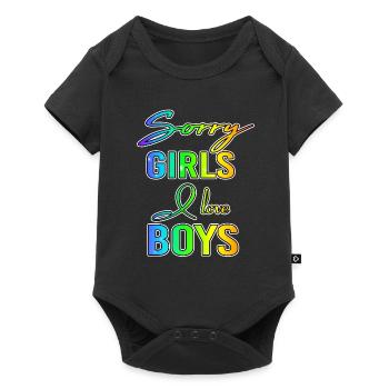 Filles désolées Je aime les garçons Gay cadeau - Body à manches courtes Premium Bébé - noir - Devant