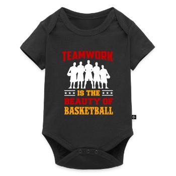 Le travail d'équipe est la beauté de basket-ball cadeau - Body à manches courtes Premium Bébé - noir - Devant