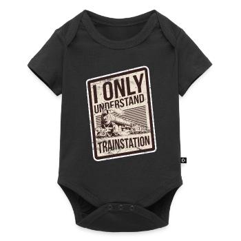 Lustiger Denglisch Spruch Denglisch Sprüche - Baby Premium Kurzarmbody - Schwarz - Vorne