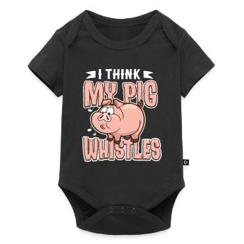 Lustiger Denglisch Spruch Denglisch Sprüche - Baby Premium Kurzarmbody - Schwarz - Vorne