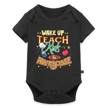 Funny Teacher Sayings Gift for Teacher - Baby Premium short-sleeve bodysuit - black - Front
