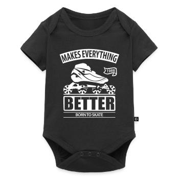 Born To Skate Shirt & Cadeau - Body à manches courtes Premium Bébé - noir - Devant