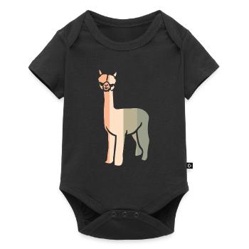 Rétro alpagas - Body à manches courtes Premium Bébé - noir - Devant