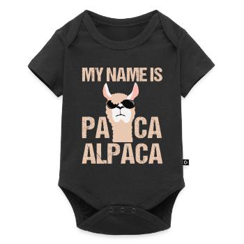 Cool alpaca - Baby Premium short-sleeve bodysuit - black - Front