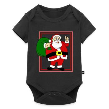 Père Noël - Body à manches courtes Premium Bébé - noir - Devant