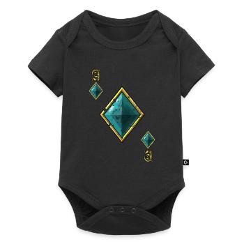 Check Ace Poker Card Costume d'Halloween Drôle - Body à manches courtes Premium Bébé - noir - Devant