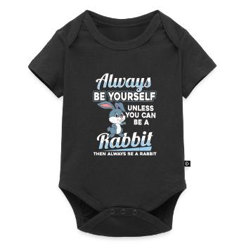 Be yourself Rabbit Rabbit Rabbit - Baby Premium short-sleeve bodysuit - black - Front