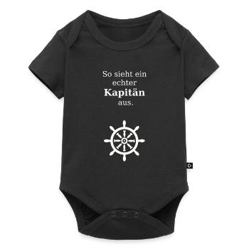 So sieht ein echter Kapitän aus. - Baby Premium Kurzarmbody - Schwarz - Vorne