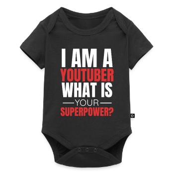 Idée cadeau Youtube Youtuber - Body à manches courtes Premium Bébé - noir - Devant