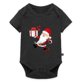 Père Noël - Body à manches courtes Premium Bébé - noir - Devant