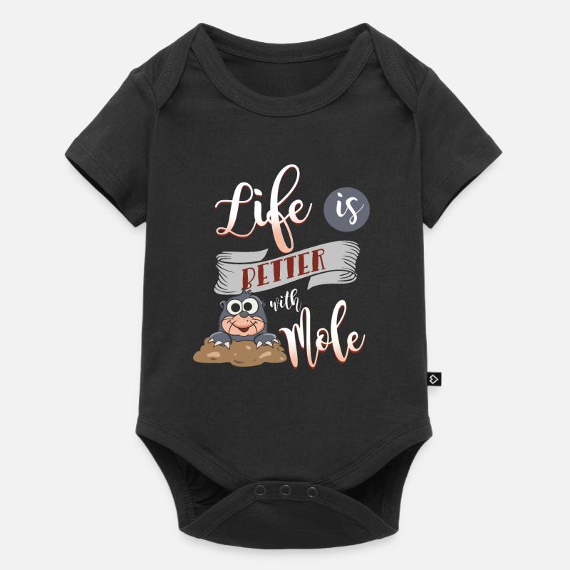 Life is better with a mole moles - Baby Premium short-sleeve bodysuit - black