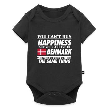 Heureux cadeau de fierté au Danemark - Body à manches courtes Premium Bébé - noir - Devant